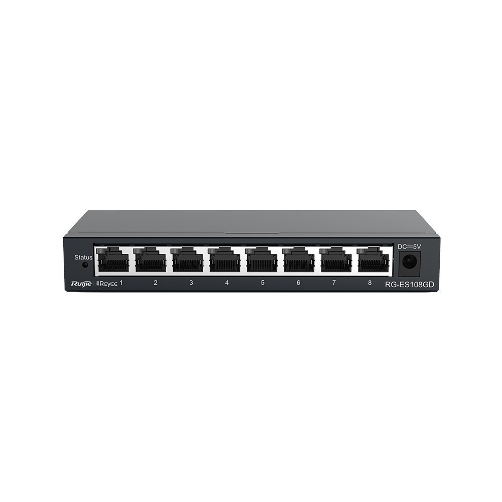 Ruijie Reyee RG-ES108GD 8 Port Gigabit Yönetilmeyen Switch 10/100/1000 Mbps Metal Kasa