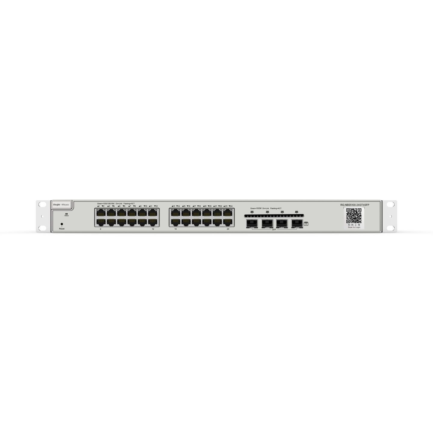 Reyee RG-NBS5100-24GT4SFP 24 Portlu, 10/100/1000 Gigabit, L2+ Yönetilebilir Switch, 4 SFP