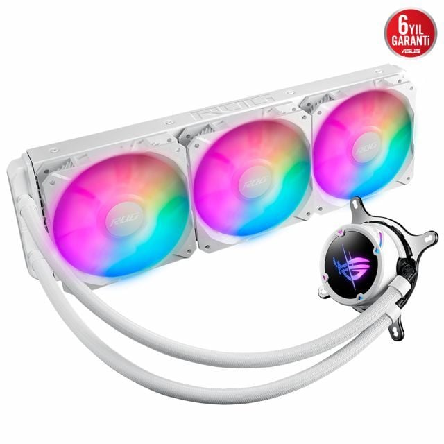 ASUS ROG STRIX LC II 360 ARGB AURA SYNC RGB 120MM ADRESLENEBİLİR RGB FAN SIVI CPU SOĞUTUCUSU BEYAZ V2