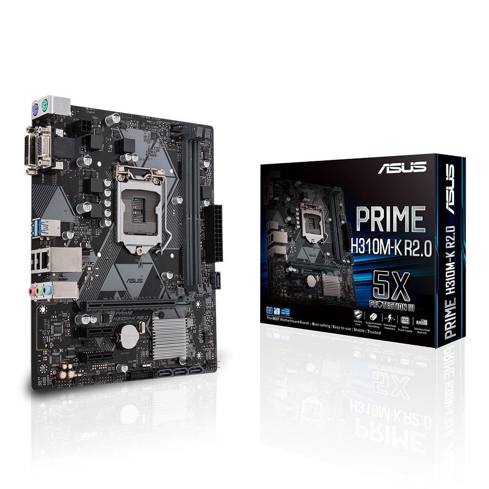 ASUS PRIME H310M-K R2.0 2666MHz(OC) DDR4 Soket 1151 DVI VGA mATX Anakart
