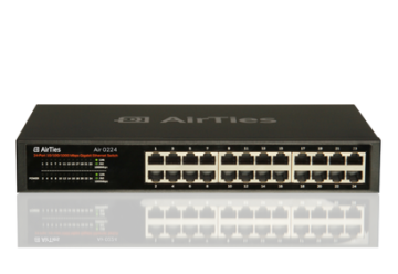 Airties 0224 Gigabit Ethernet Switch 24 port /masaüstü / rockmount Air 0224