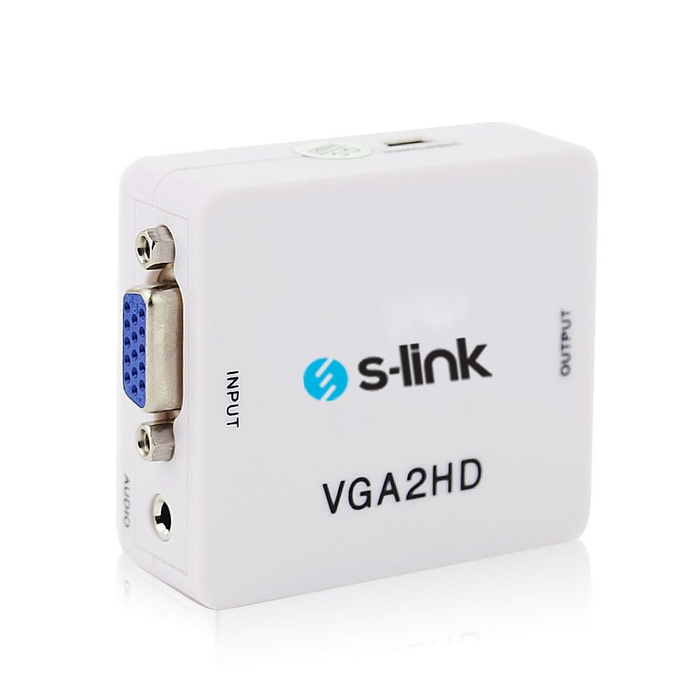 S-link SL-VHC10 Vga to Hdmi Dönüştürücü Adaptör...Taşıması Kolay Minimal Tasarım Full Hd Destekli Çevirici Adaptör
