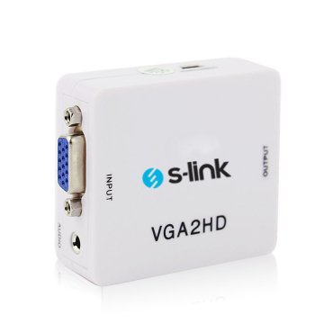 S-link SL-VHC10 Vga to Hdmi Dönüştürücü Adaptör...Taşıması Kolay Minimal Tasarım Full Hd Destekli Çevirici Adaptör