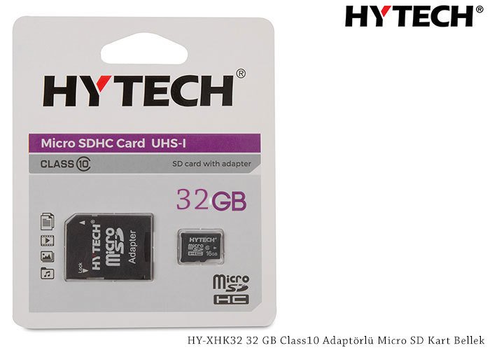 HYTECH HY-XHK32 32 GB Class10 Adaptörlü Micro SD Kart Bellek