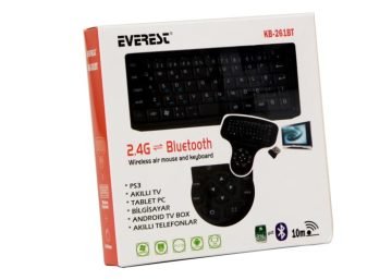 Everest KB-261BT Siyah Bluetooth Kablosuz Q Multimedia Klavye + Mouse Set