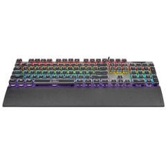 Everest KB-MK9 Gümüş USB Bilek Destekli Daktilo Tuşlu Mekanik Q Blue Switch Gaming Oyuncu Klavyesi