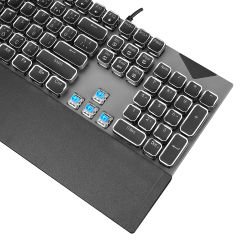 Everest KB-MK9 Gümüş USB Bilek Destekli Daktilo Tuşlu Mekanik Q Blue Switch Gaming Oyuncu Klavyesi
