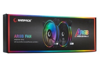 Rampage RB-K12 ARGB Ledli 3 Adet 1200Rpm 120Mm Gaming Oyuncu Kasa Fan Kiti