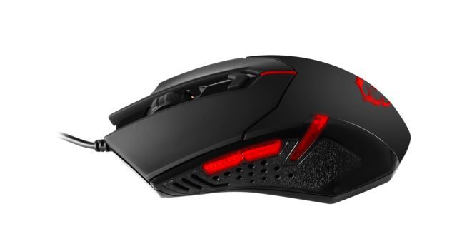 MSI GG INTERCEPTOR DS B1 GAMING MOUSE 1.600 DPI OPTIK SENSOR KIRMIZI LED DEGISTIRILEBILIR AGIRLIK ALTIN KAPLAMA USB BAGLANTI OYUNCU FARESI