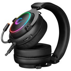 Rampage RM-K11 X-NOVA Siyah USB 7.1 Surround RGB Ledli Gaming Oyuncu Mikrofonlu Kulaklık