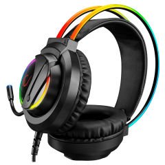 Rampage RM-K17 X-MONARCH Siyah USB 7.1 RGB Headband Gaming Mikrofonlu Oyuncu Kulaklığı