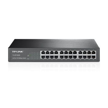 TP-LINK TL-SF1024D 10/100Mbps 24xPort %70 Güç Tasarruflu Raf Tipi Çelik Kasa Switch