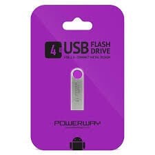 24006 - POWERWAY 4 GB METAL USB FLASH BELLEK