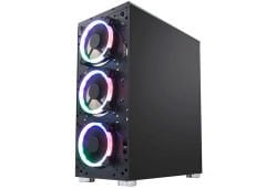 Rampage X-HORSE Tempered Glass 600W 80 Plus Bronze 4*Rainbow Fan 1*Usb 3.0 1*Usb 2.0 Gaming Kasa