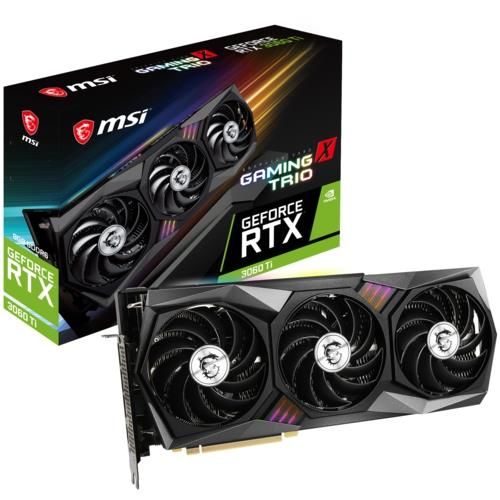 MSI GEFORCE RTX3060 TI GAMING X TRIO 8GD6X 8GB 256Bit GDDR6 Max Çözünürlük:7680x4320/PCI Express 4.0/1755 MHz