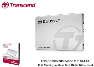 Transcend TS240GSSD220S 240GB SATA3 TLC Alüminyum Kasa SSD