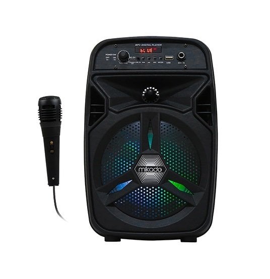 Mikado MD-814KP 15W Mikrofonlu Outdoor Şarjlı Bluetooth Speaker Aux Usb Tf Led Işık