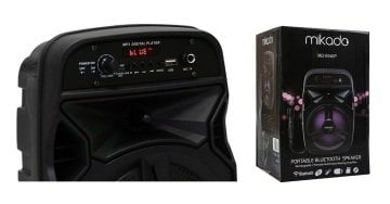 Mikado MD-814KP 15W Mikrofonlu Outdoor Şarjlı Bluetooth Speaker Aux Usb Tf Led Işık
