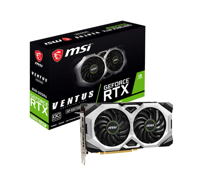 Msi GeForce Rtx 2060 Super Ventus Gp Oc 8Gb Ddr6 256b Nvidia Turing Ekran Kartı