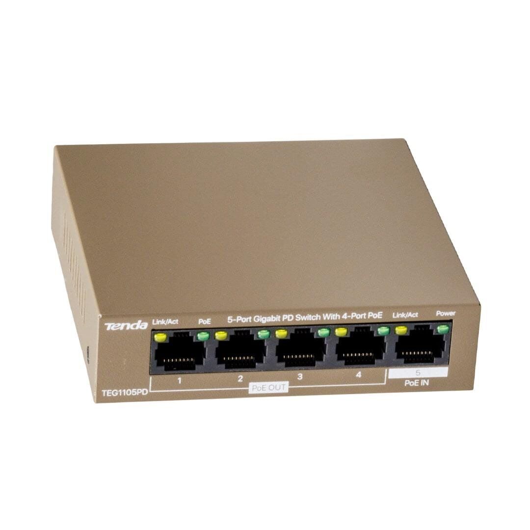 Tenda TEG1105PDP 5 Port 10/100/1000 Gigabit Poe Switch