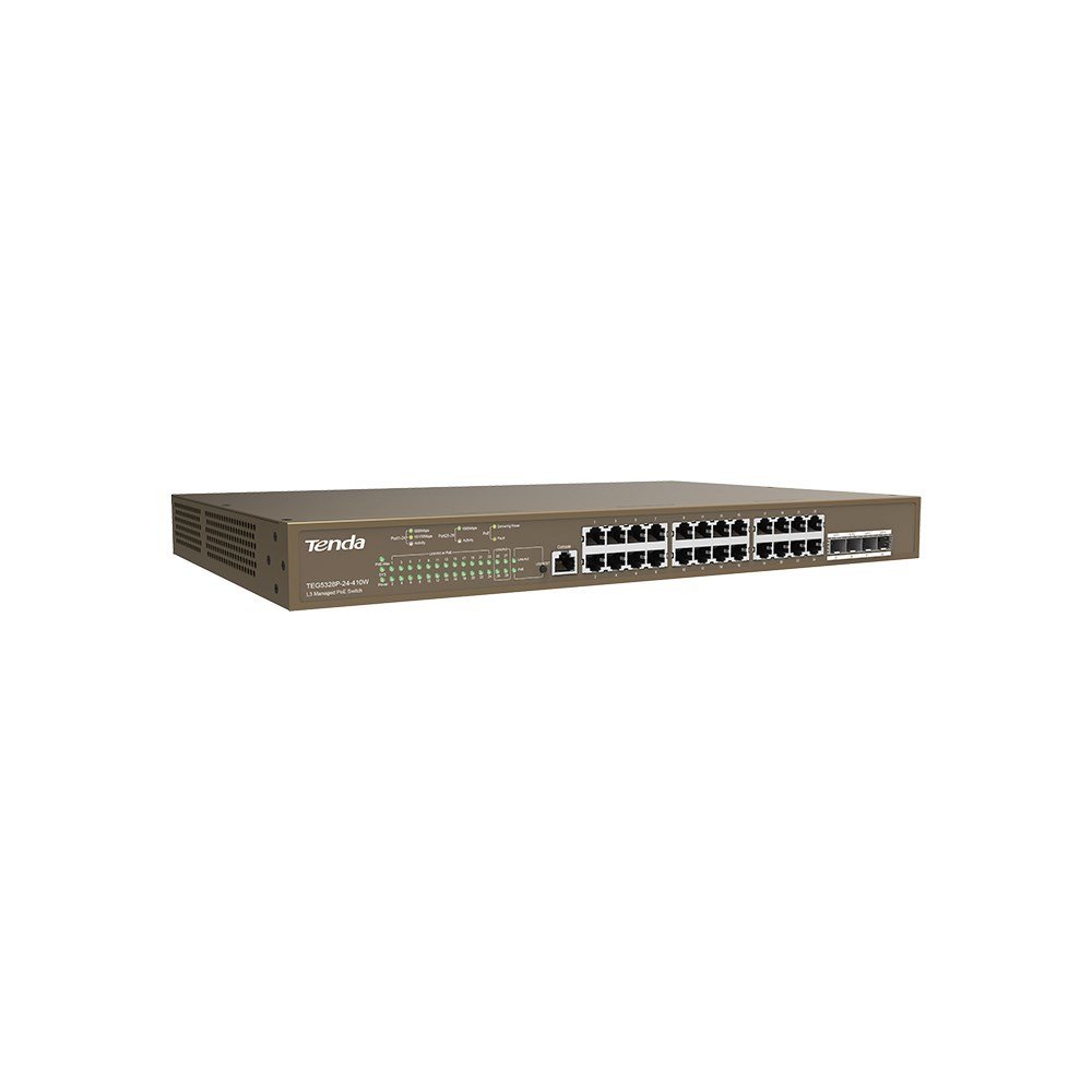 TENDA TEG5328P-24-410W 24 Port Gigabit Yönetilebilir PoE Switch