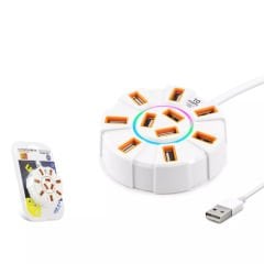 HADRON HDX7034 USB HUB 10*USB 1.2M BEYAZ