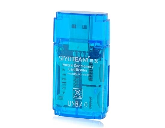 SIYOTEAM SY-568 Card Reader Çoklu Kart Okuyucu Mavi - Süper Kampanyalı Fiyat
