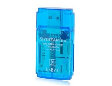 SIYOTEAM SY-568 Card Reader Çoklu Kart Okuyucu Mavi - Süper Kampanyalı Fiyat