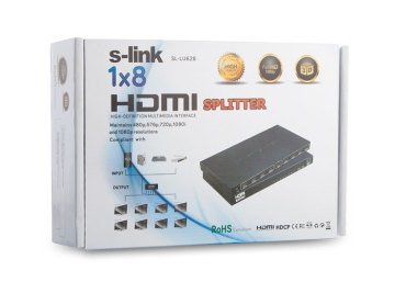 S-Link SL-LU628 8 Port HDMI 1080P 3D Splitter