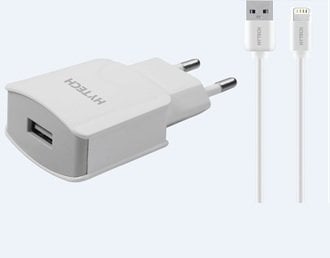 Hytech HY-A82 iPhone Şarj Adaptörü ve Kablosu (5V/1A, Beyaz)