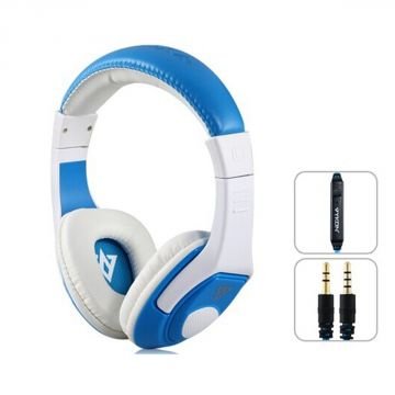 VYKON MQ44 Superb 3.5mm Mikrofonlu Kulaklık Microphone Mavi Beyaz