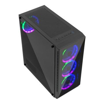 Frisby Gaming Kasa (Dual-Ring 3 Renk Fan) FC-9280G Powersız Boş Kasa