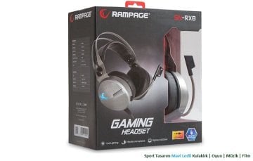 Snopy Rampage SN-RX8 Gaming Gümüş Mikrofonlu Kulaklık - Sport Tasarım