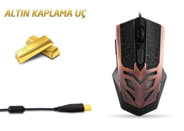 Everest SM-614 Usb 6D Bronze Kaplama Oyun Mouse