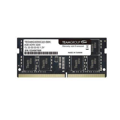 Team Elite 8GB 1x8GB 3200MHz CL 22 DDR4 Notebook SODIMM Ram