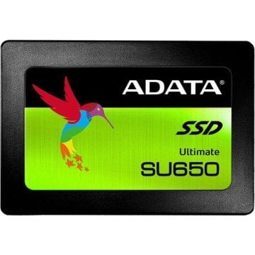Adata Ultimate SU650 120GB 2.5'' SSD...540/450/s Yüksek Hızlı 3D Nand ve ECC Teknolojili Özel Yazılım Destekli Adata Ssd