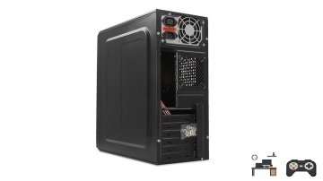 Everest 721K Peak-250W Siyah 2*Sata Mesh Metal Panel Kasa...Ofis ve Oyuncu Kullanımına Uygun Örgü Metal Ön Panel Tasarımlı İki Adet Fan Yuvalı Kullanışlı İç Hacimli Ofis Oyuncu Atx Kasa