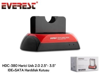 Everest HDC-380 Harici Usb 2.0 2.5- 3.5 IDE+SATA Harddisk Kutusu