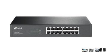Tp-Link TL-SG1016D 16-Port Gigabit Masaüstü/Rackmount Switch...Otomatik MDIX ve MAC Destekli Üstün Enerji Tasarruflu Kolay Kurulum ve Kullanma İmkanı Sunan Kullanıcı Dostu Tp-Link 16 Port Gigabit Switch