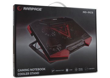 Addison Rampage AD-RC5 Siyah 5 Fan ve 2 Usb 15-17 Notebook Soğutucu Stand