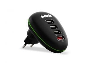 S-link SL-1041P 4 Port Usb Katlanabilir Ev Şarj Adaptör