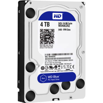 WD Blue WD40EZRZ 4Tb 5400 Rpm Sata3 64 Mb 3.5'' Hdd...Uzun Ömürlü 7/24 Kayıt Yapılabilir NoTouch Ramp Load Teknolojili Hdd