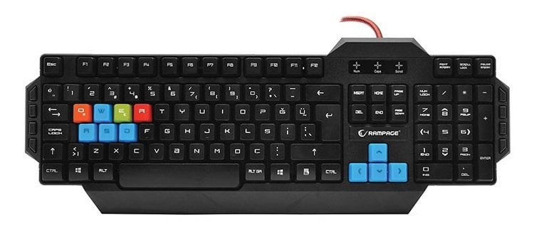 Rampage Kb-R06 Oyuncu Tasarım Örgü Kablolu Gaming Klavye - Renkli Tuşlar