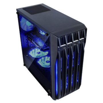 HIPER POSEIDON GAMING MID ATX KASA (MAVİ LEDLİ POWERSIZ OYUNCU KASASI)