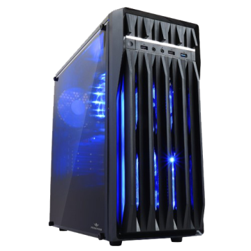 HIPER POSEIDON GAMING MID ATX KASA (MAVİ LEDLİ POWERSIZ OYUNCU KASASI)