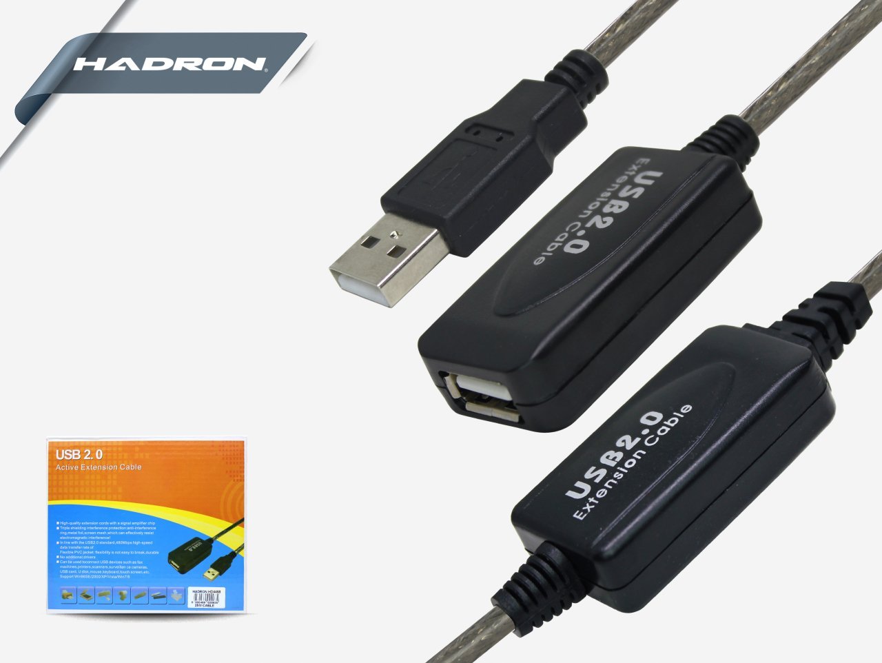 Hadron HD4468 15m Usb 2.0 Uzatma Kablosu - 15 Mt Aktif Extension Usb Kablo
