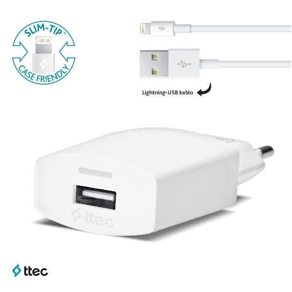 Ttec - Compact iPhone Lightning Seyahat Şarj Cihazı - 1000mA - 2SCC2001