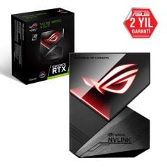 ASUS ROG NVLINK BRIDGE 4 SLOT AURA SYNC RGB RTX 2080 TI VE 2080 MODELLERİ UYUMLUDUR