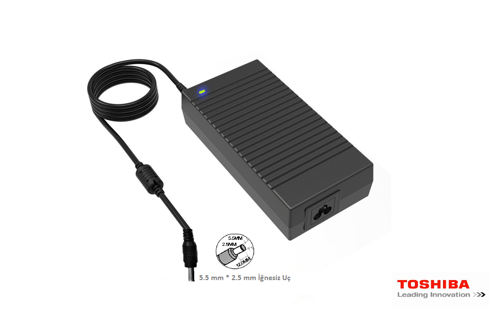 Compaxe CNT-402 Toshiba Şarj Aleti Toshiba 180W 19V 9.5A Adaptör...Yüksek Verimli İğnesiz Yuvarlak Uçlu Sağlam Kasa Tasarımlı Toshiba 19V 9.5A Adaptör