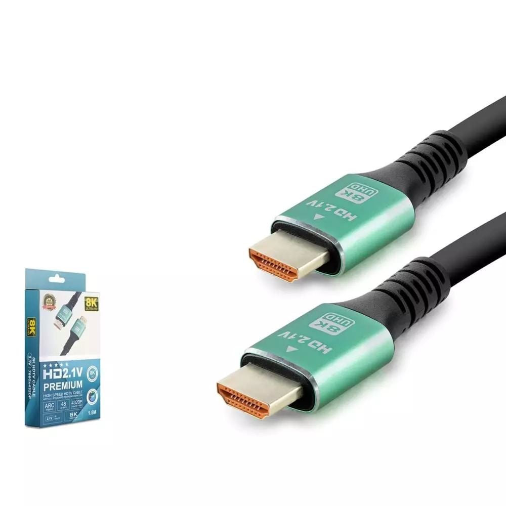 HADRON HDX2044 HDMI (M) TO HDMI (M) KABLO PVC 8K 60HZ 2.1V OPTIC OD8.0 1.5M SİYAH